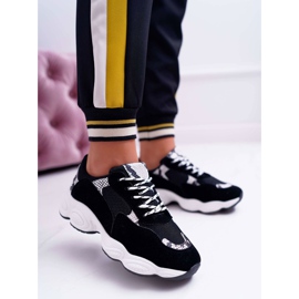 NFR Ženske sportske cipele Od antilopa Crna zmijska koža Lizalica crno siva 2