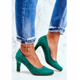 Sergio Leone ženske pumpe Green Suede Orsola zelena 2