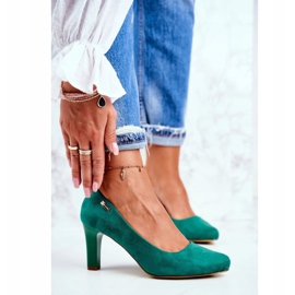 Sergio Leone ženske pumpe Green Suede Orsola zelena 1