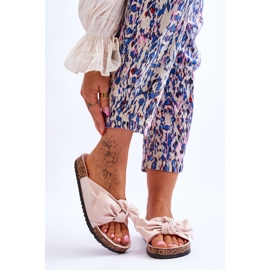 PS1 Ženske bež papuče s mašnom Wendy Cork 1