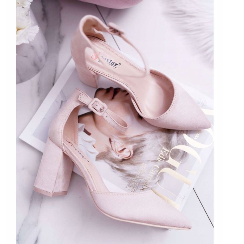 PS1 Ženske pumpe na antilop antilop bež boje Harye višebojan ružičasta 2