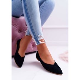 Ženske balerinke Lu Boo Openwork Crni desert crno 1