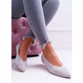 Ženske balerinke Lu Boo Otvoreni sivi desert siva 1