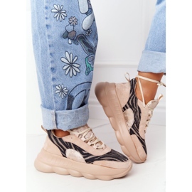 Ženske sportske cipele Lu Boo Thick Sole Beige Probajte! bež 2