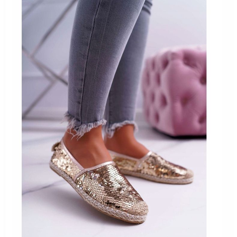 Ženske espadrile Lu Boo Gold Sequins Destino zlatni 1