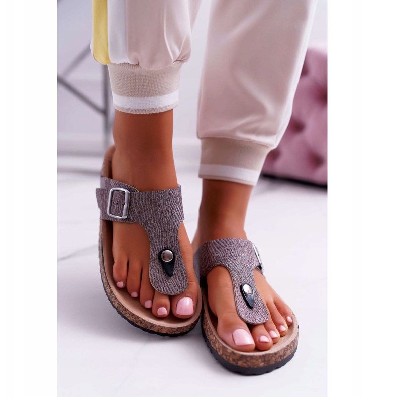 EVE Ženske sive papuče Baisan siva 2