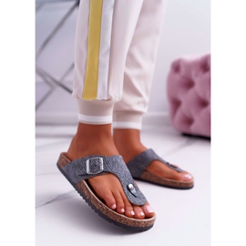 EVE Ženske papuče Tamno sive Baisan japanke siva 2