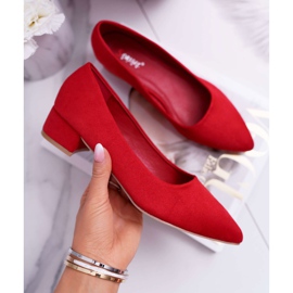 PS1 Klasične ženske pumpe Suede Red Rheya crvena 1