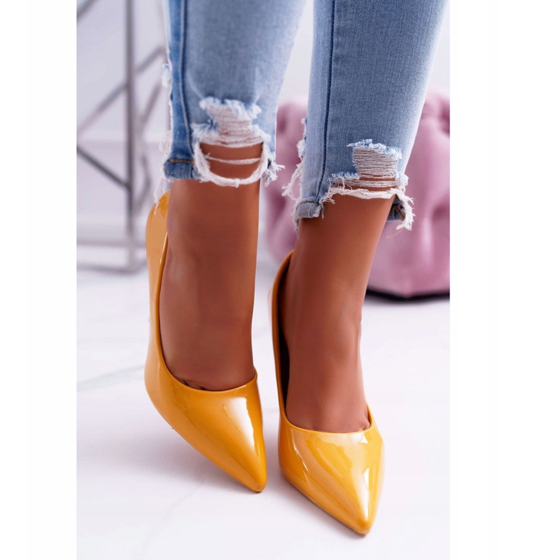 PS1 Ženske visoke pete Yellow Yanna žuta boja 2