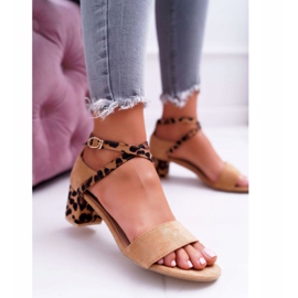 Ženske sandale na štiklu Lu Boo Panther Camel Zaljubite se smeđa 2