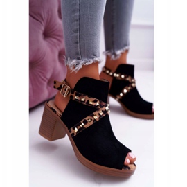 Ženske sandale na štiklu Lu Boo Crna 318-30 Fiode 1