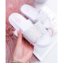 Dječje i mlade Big Star bijele sjajne sandale AA374086 bijela 1