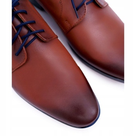 Mario Boschetti Elegantne kožne muške broške u smeđem Menelaosu smeđa 2