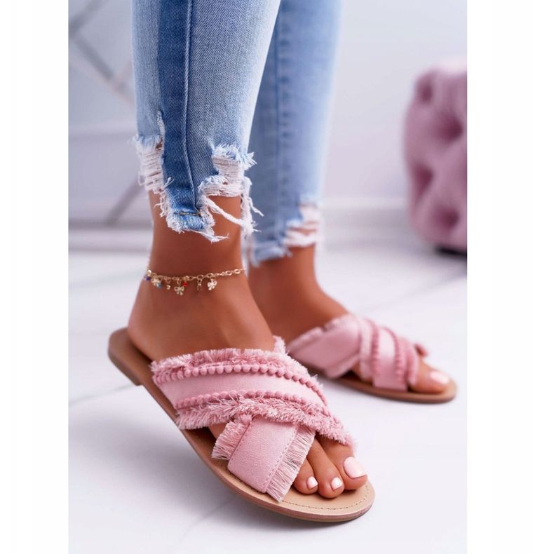 Vices Ženski materijal Papuče poroci 7269 Pink Jamen ružičasta 1