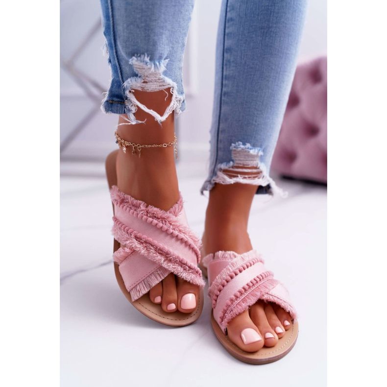 Vices Ženski materijal Papuče poroci 7269 Pink Jamen ružičasta 2