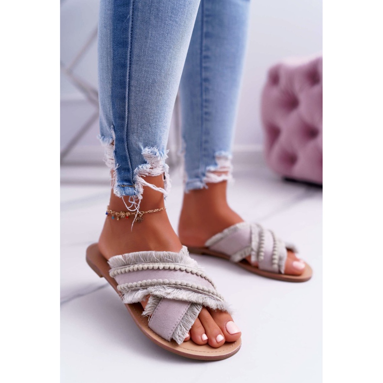 Vices Ženski materijal Papuče poroci 7269 Bež Jamen 1