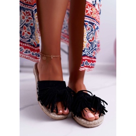 PV1 Ženske crne papuče Boho Vices 8458 crna 2