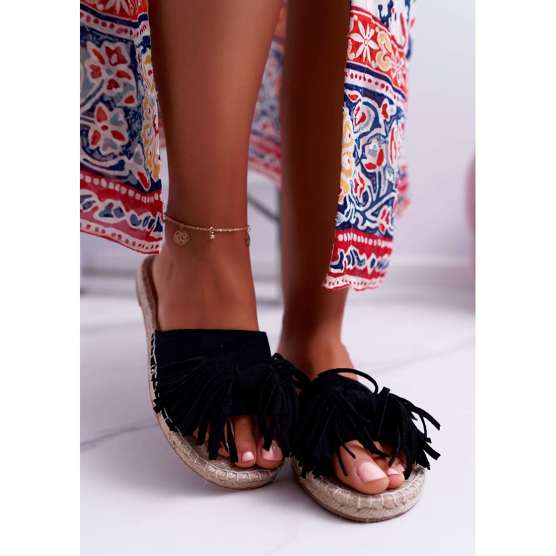 PV1 Ženske crne papuče Boho Vices 8458 crna 2