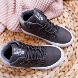 Dječje dječačke cipele Tenisice Big Star Grey EE374040 siva 2
