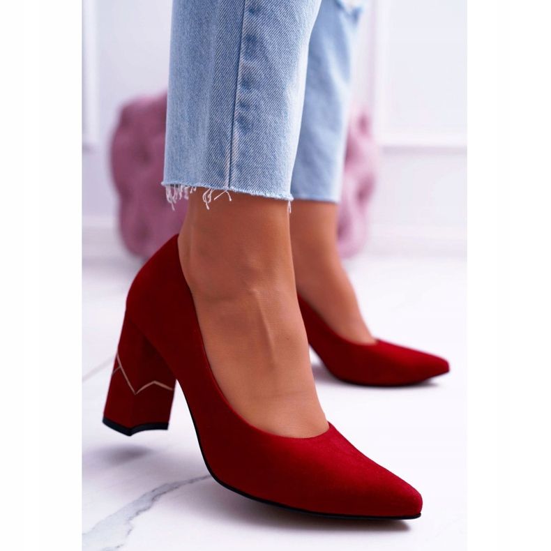 Laura Messi Ženske pumpe Suede Red 2050 Tiffany crvena 1