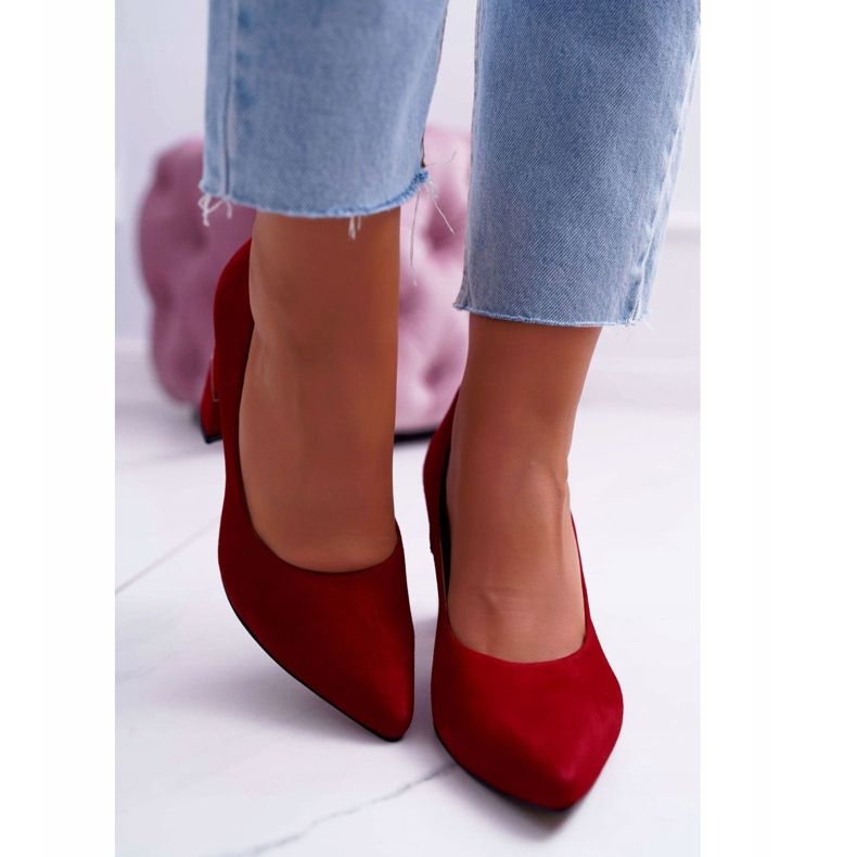 Laura Messi Ženske pumpe Suede Red 2050 Tiffany crvena 2