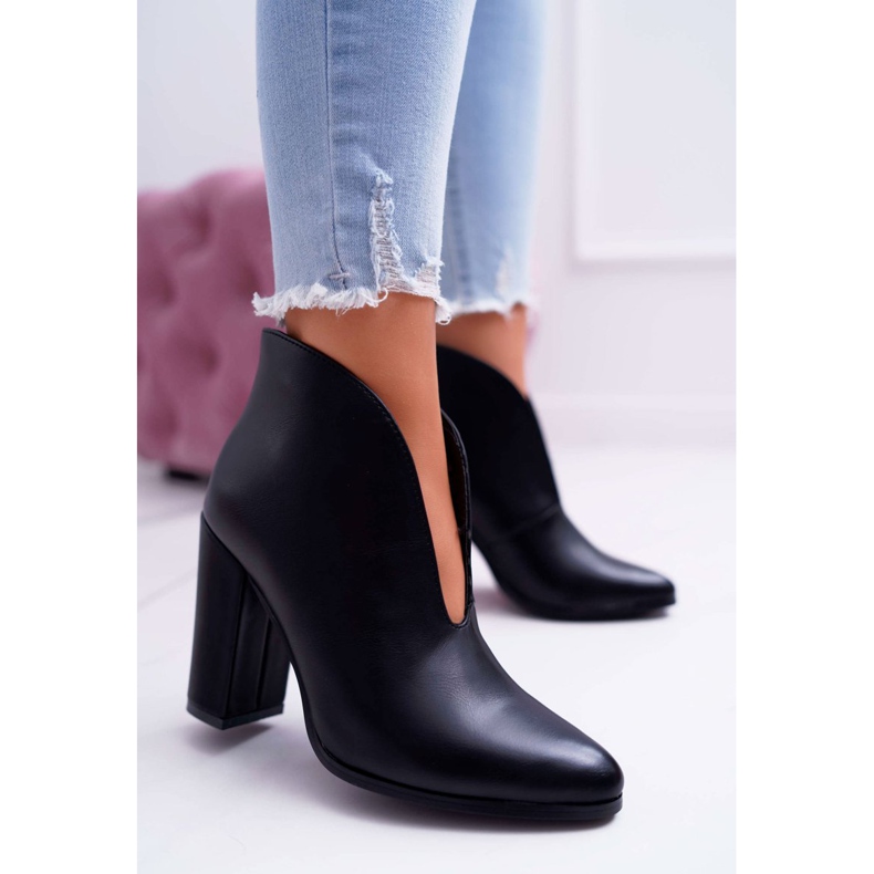 SEA Ženske čizme na peti skliznu na crnu mantanu crna 1