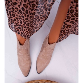 Ženske čizme na ravnu petu Bež Umberco 2