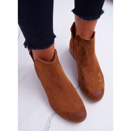 Nicole Ženske čizme na ravnoj peti Proljetna koža Smeđa Madness 2