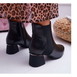 Ženske kožne čizme Laura Messi Crna 2034 crno 2