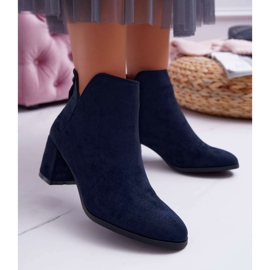 Vinceza Ženske čizme na petu, antilop, tamnoplava mimoza mornarsko plava 1