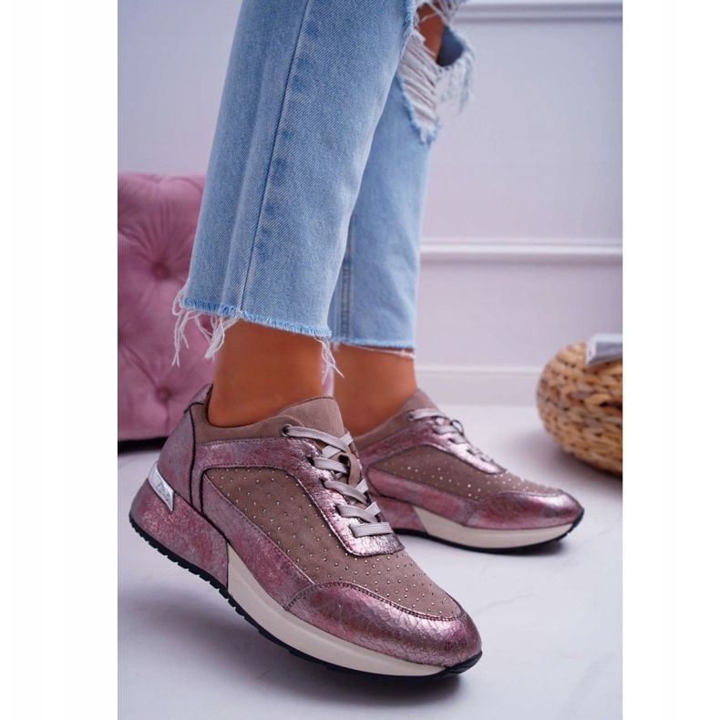 Ženske sportske cipele Bež Sergio Leone Ondar smeđa ružičasta 1