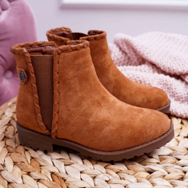 POPA Dječje čizme Ravna peta Camel Sicarro smeđa 2