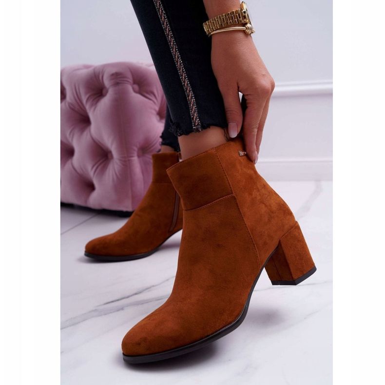 Ženske čizme na visoku petu Sergio Leone Camel BT522 smeđa 1