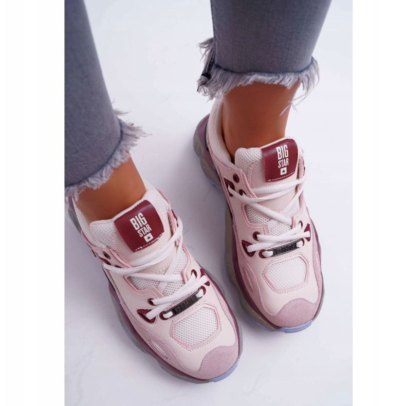Ženske sportske cipele Big Star Daniel Lopez FF274432 smeđa crvena višebojan 2