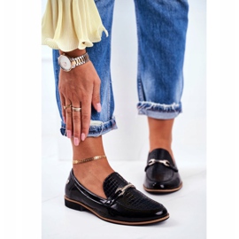 Ženske hlače Maciejka Lakirane mokasine crne 4099A-01 / 00-1 crna 2