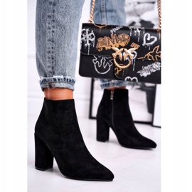 FW1 Ženske čizme na petu Suede Black Sharks crno 1