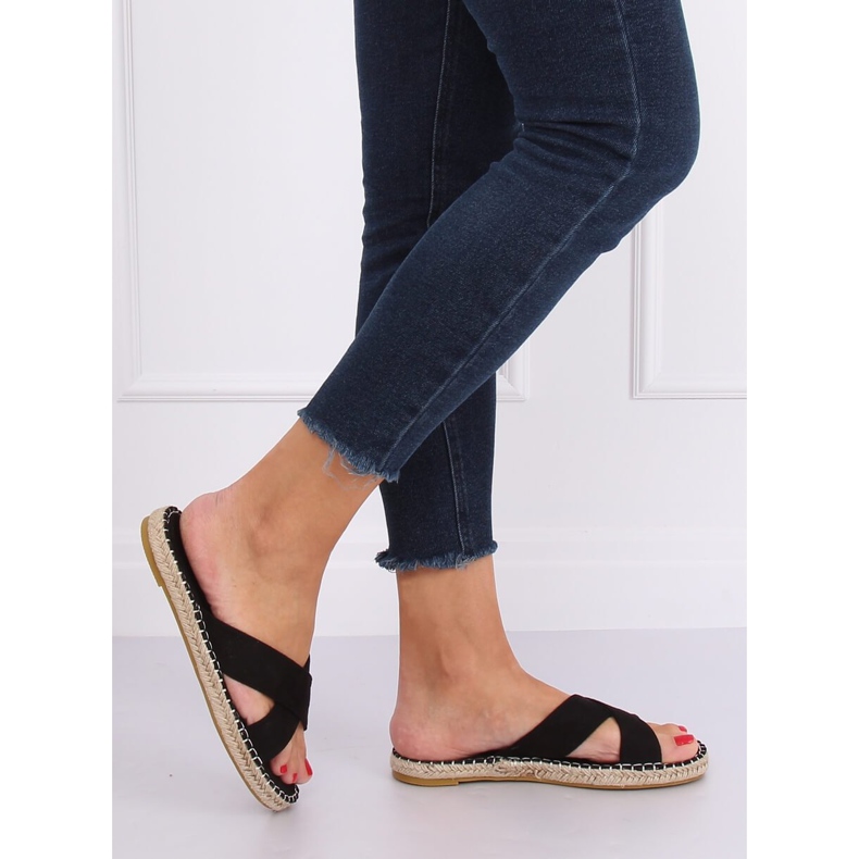 Crne espadrile papuče 499-35 Crne crna 2