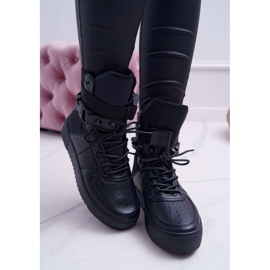 Ženske sportske cipele Crni pojasevi od potresa crno 2