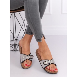 Crne papuče s kamenjem L-1032 Crne crna 1