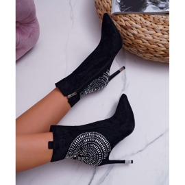 HAN Ženske čizme na štiklu crne Modne crna 1