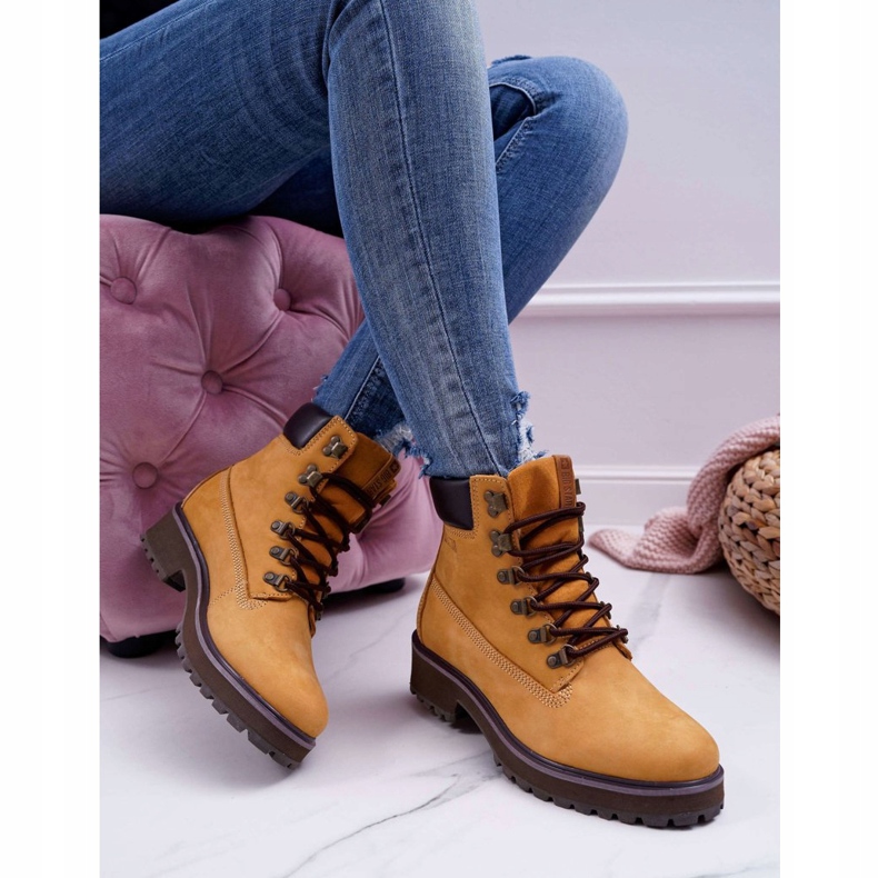 Ženske čizme Trappers Big Star Camel EE274035 smeđa 2