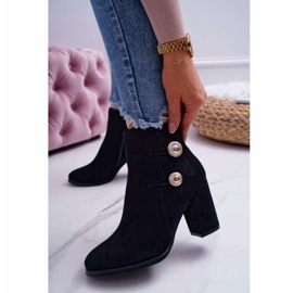 S.Barski Ženske čizme od antilopa na petu Black Barski 73-2 crno 1