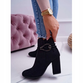 Ženske čizme na antilopu na visoku petu Tola S.Barski crno 1