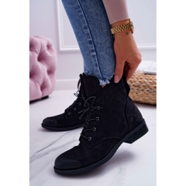 S.Barski Ženske visoke čizme Crna antilop Barski 75-13 1