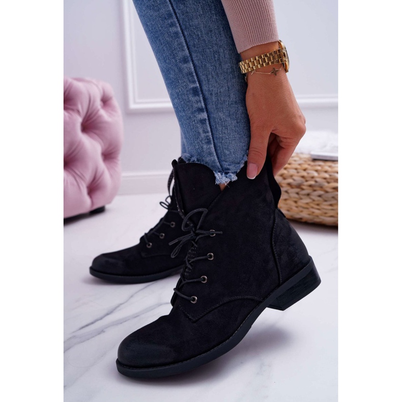 S.Barski Ženske visoke čizme Crna antilop Barski 75-13 1