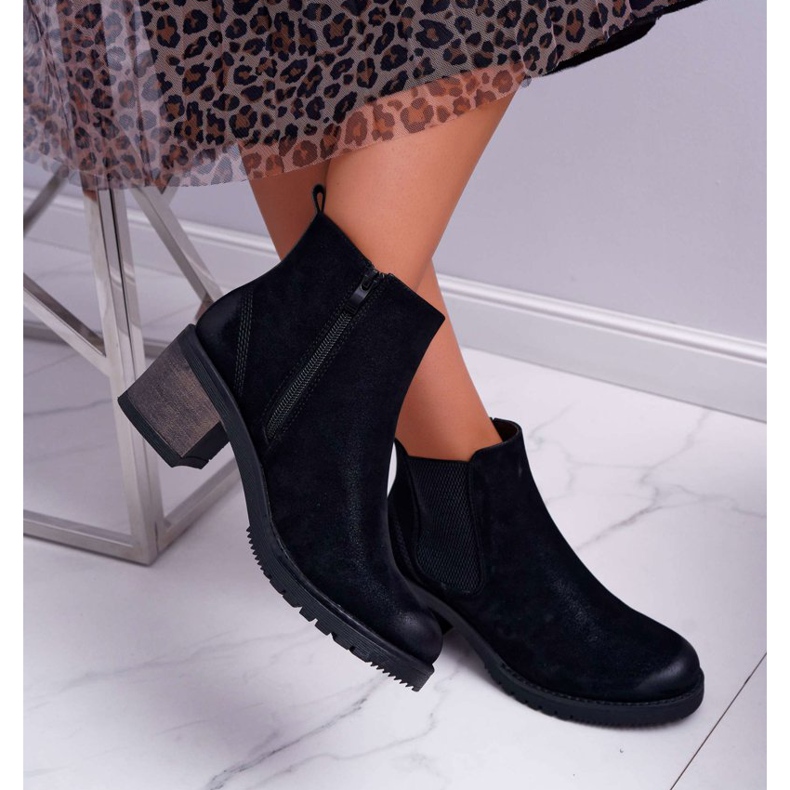 Ženske čizme na visoku petu Sergio Leone crne Br BT702 crna 2