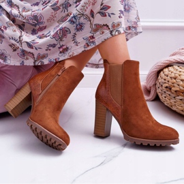 Ženske čizme na visokoj peti Camel Mondego smeđa 2