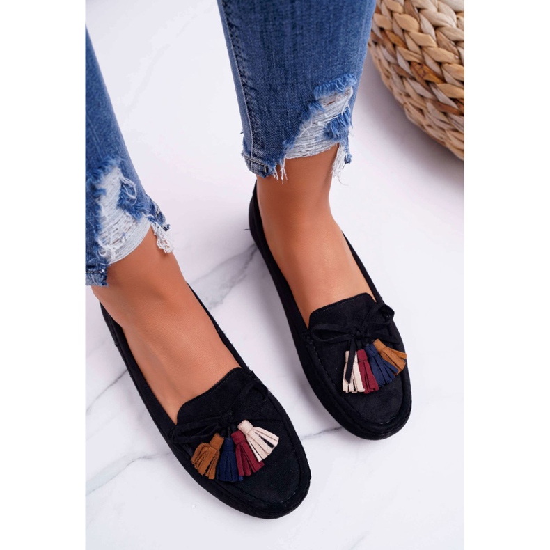 Ženske mokasine Suede Crna S.Barski A199 Mohabe crno 2