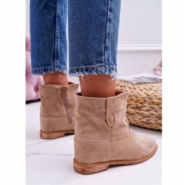 MSMG Ženske bež gležnjače bež boje Evana 2