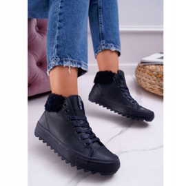 Ženske tenisice Big Star High Warm Navy EE274147 tamnoplava 1